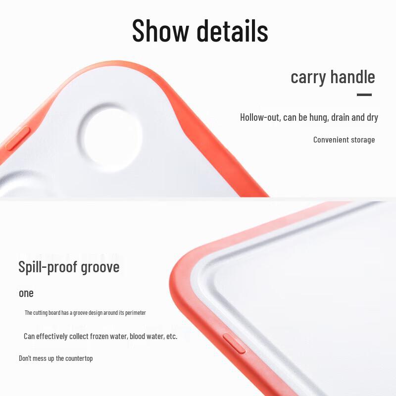 Camellia Anti-Bacterial Double-Sided Plastic Cutting Board