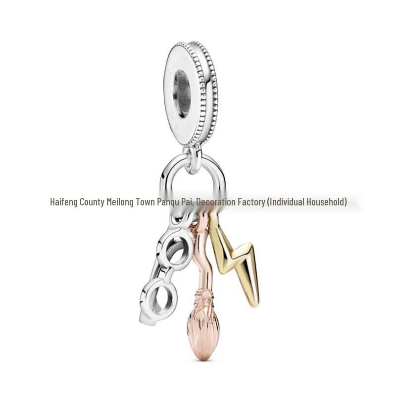 Panjia White Copper Cartoon Owl Pendant for DIY Bracelets - Trendy Beaded Character Ornament