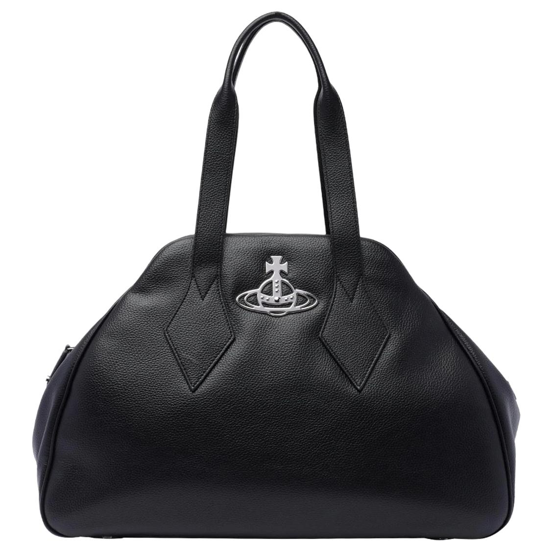 

VIVIENNE WESTWOOD Classic Brand Logo Calfskin Shoulder Bag Women Shoulder Bag Black 47010006WS000DN403 Basic Set (Bag+Dust Bag)