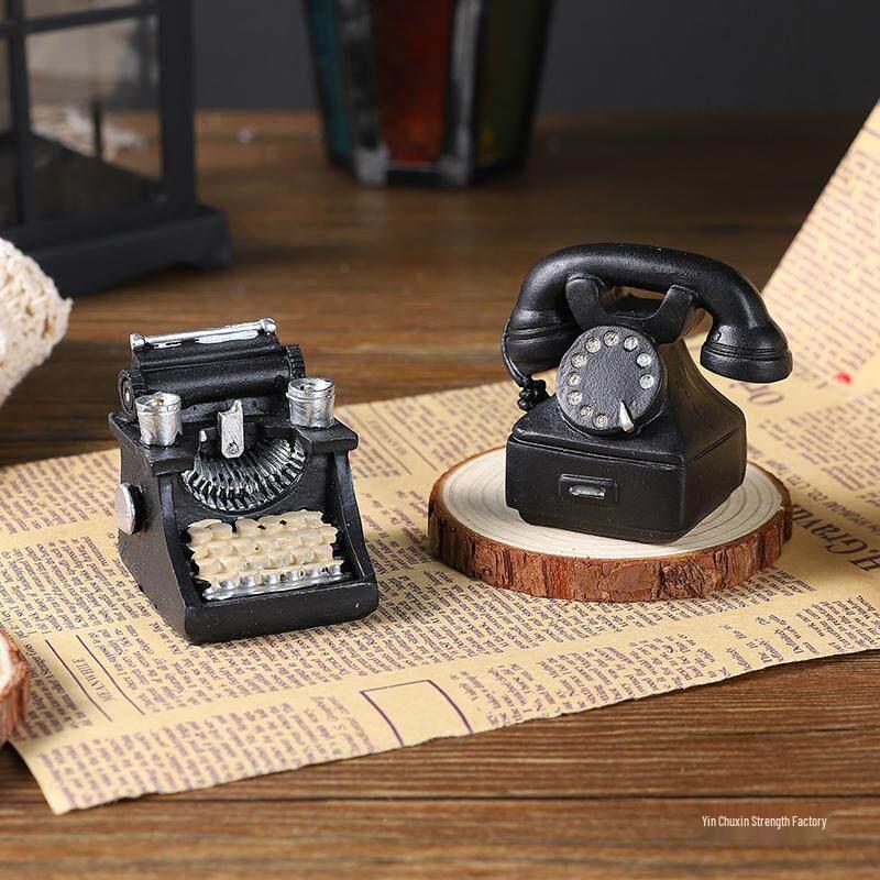 Retro Telephone and Radio Ornaments for Creative Decor