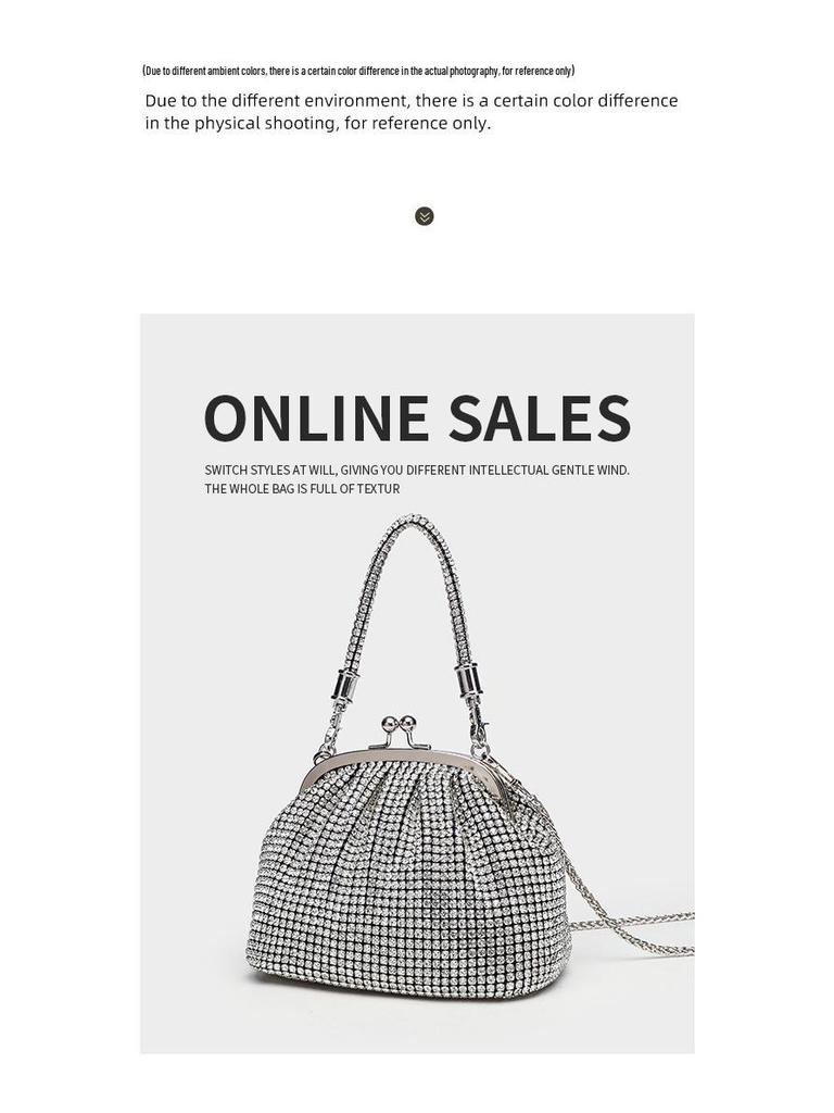 Rhinestone Diamond Sparkling Evening Clutch Handbag Crossbody Bag