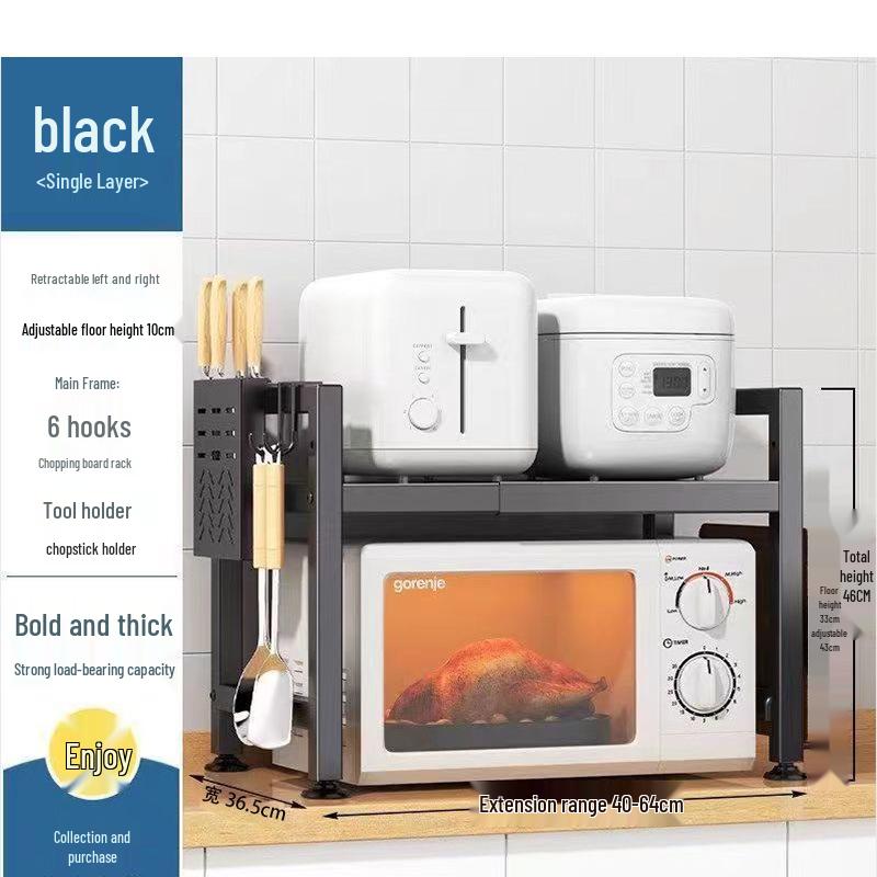 Microwave Oven Kitchen Storage Rack for Spices and Rice Cooker