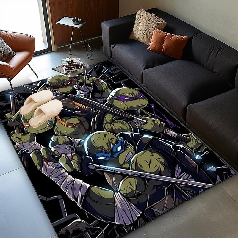 Turtles Team Adventure Area Rug Suitable for Indoor And Outdoor,Carpets for Kitchens, Homes, Offices, Living Rooms,Home Decor,Christmas Gift