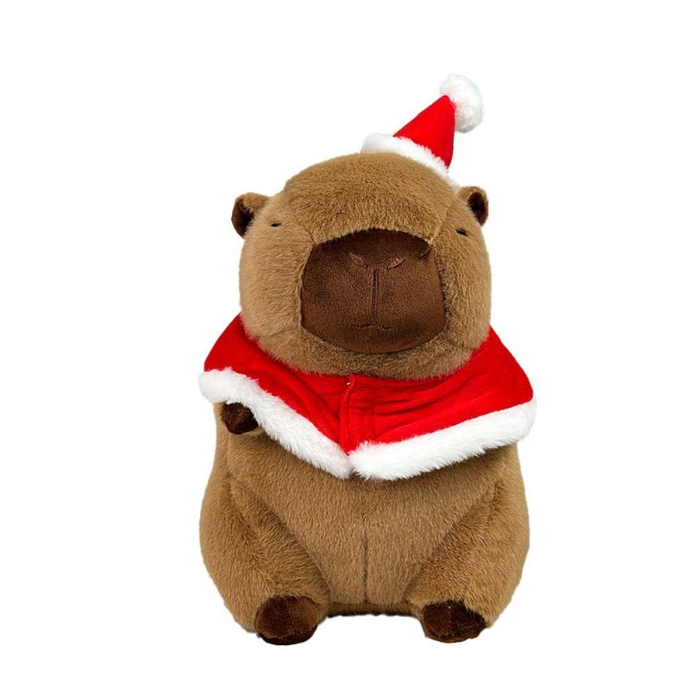 Festival Capybara Plush Toy Dress Up Capibara Fluffty Doll  Christmas Toy