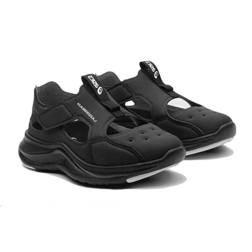 Asics Anti Calci Resistente all'Abrasione Leggero Ammortizzante Traspirante Sandalo Nero Bambini 1154A162-001