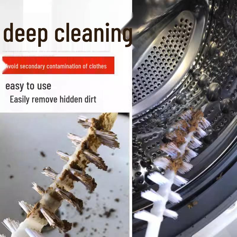 Long-Handled Brush for Drum Washing Machine Inner Tub and Crevice Cleaning