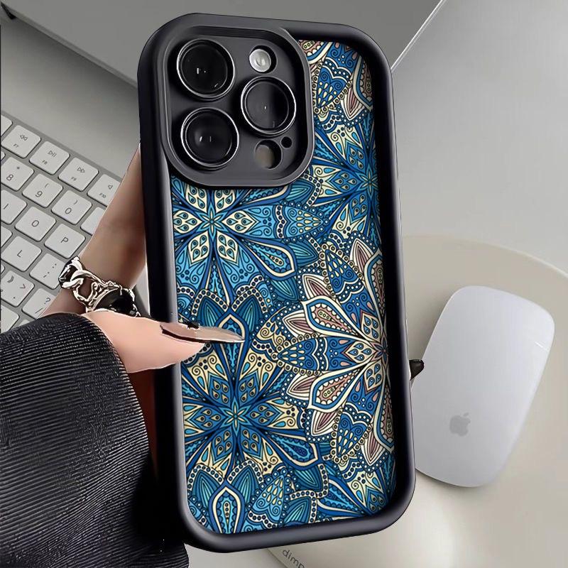 Retro totem for 16promax iPhone case iPhone15 anti-drop 14Pro creative 13 art 11X