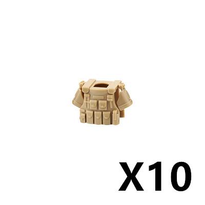 Military Soldiers Fighter Tactical Vest Accessories Building Block Rebound Clothes Armor Bricks Gift Toys For Children J083