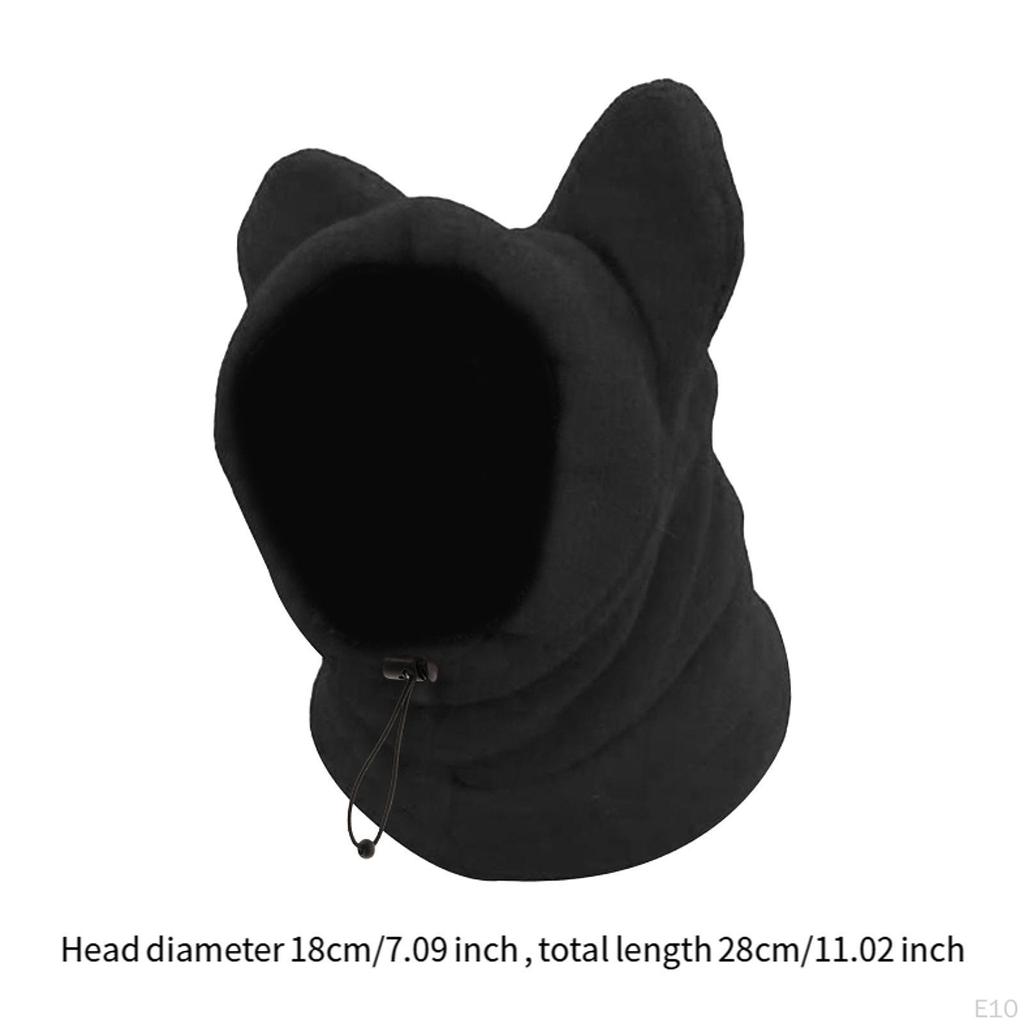 Hundeohrenschütze Mütze, Warme Hoodie Kopfbedeckung Weiche Wickel Winddicht Leise Abdeckung Fleece für