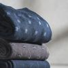 Monfoot Socken mit vertikalem Muster Marineblau