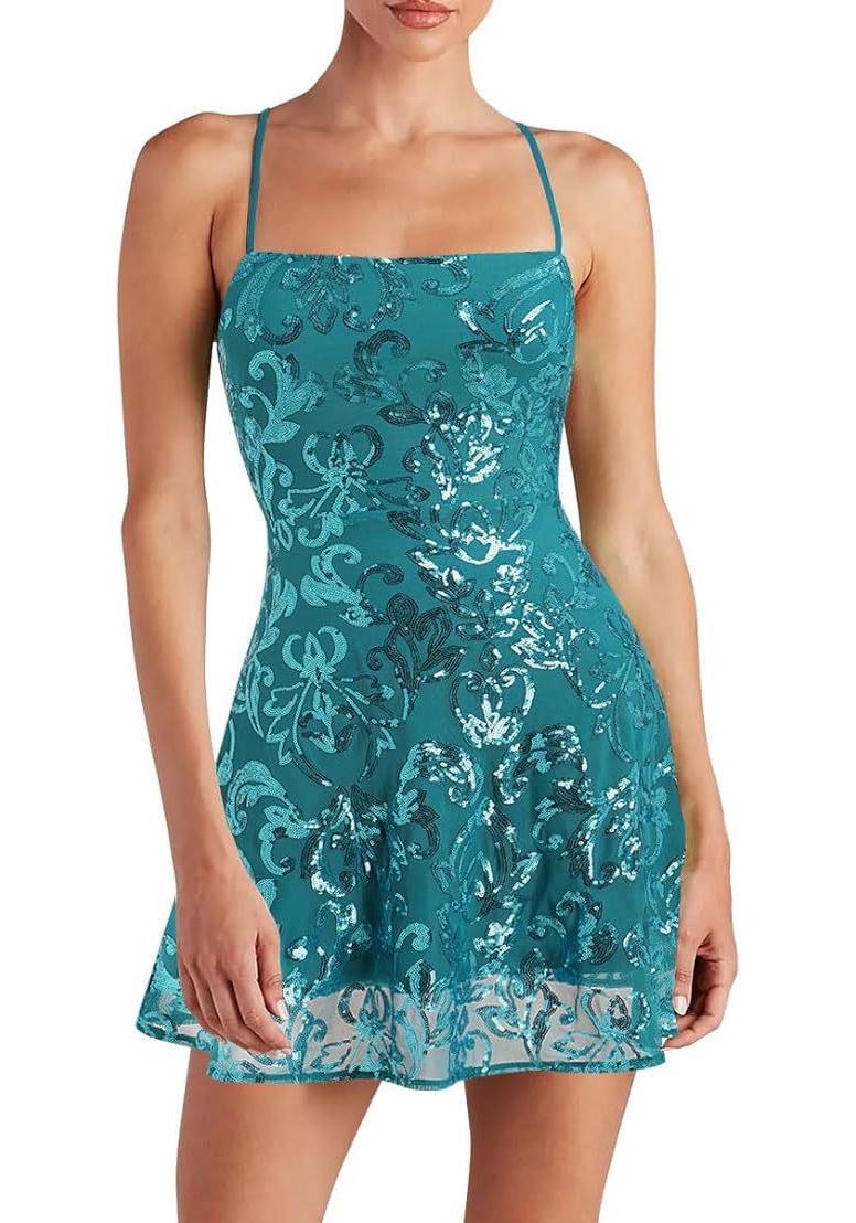 

Stylish Sequin Beaded Party Dress - 7 Colors XS