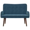 2 Seater Sofa Blue 115 x 61 x 87 cm Velvet (V)