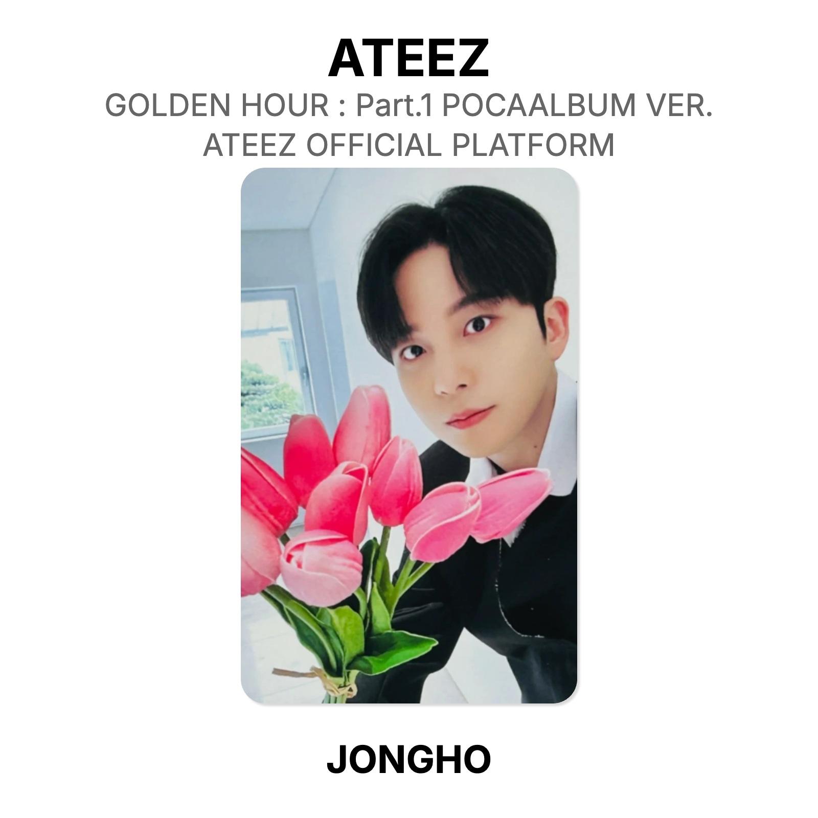 ATEEZ GOLDEN HOUR : Part.1 POCAALBUM VER. ATEEZ OFFICIAL PLATFORM Official Photocard JONGHO