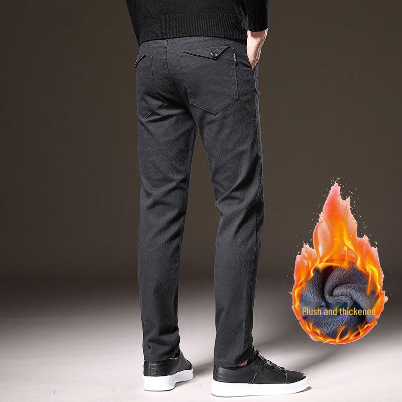 Men's Slim Fit Velvet-Lined Business Casual Pants - Stylish, Comfortable, and High-Quality Trousers