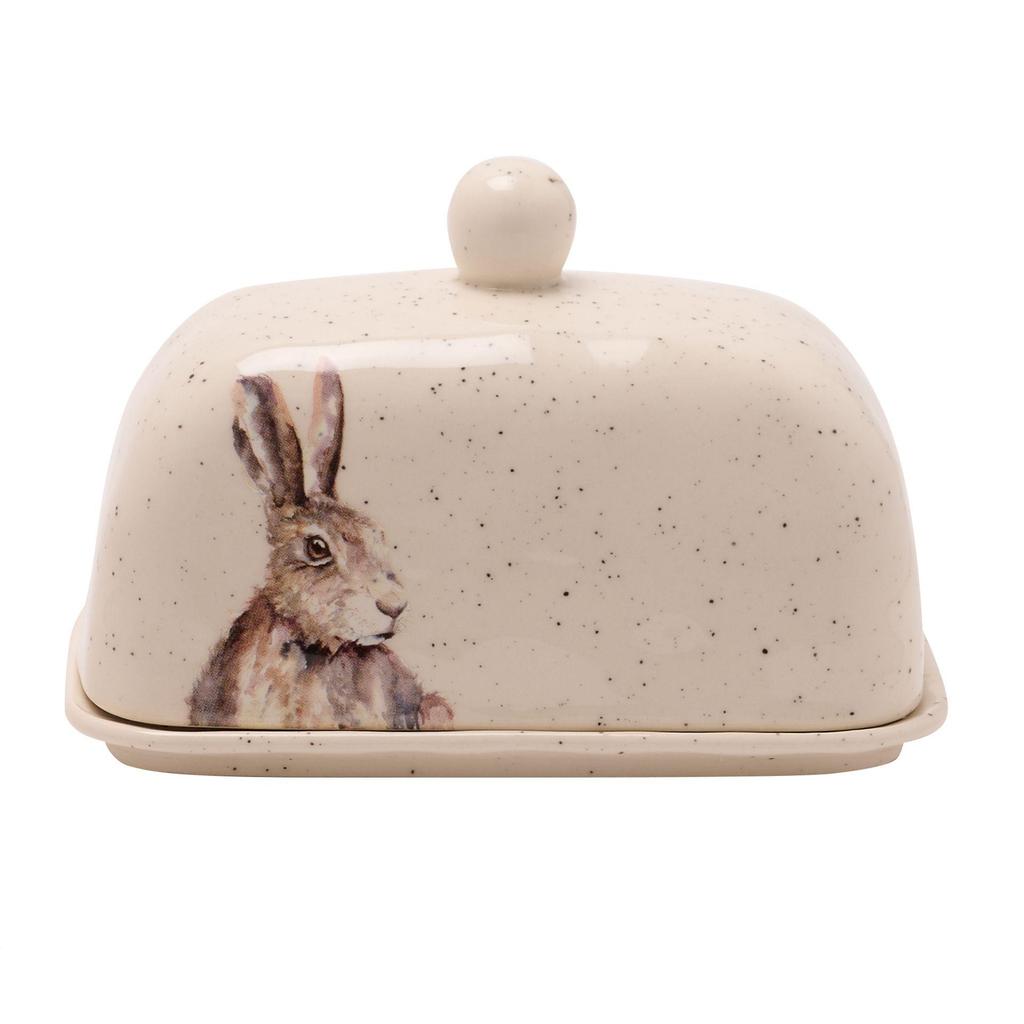 Meg Hawkins Butter Dish Hare 20 x 13 x 11cms