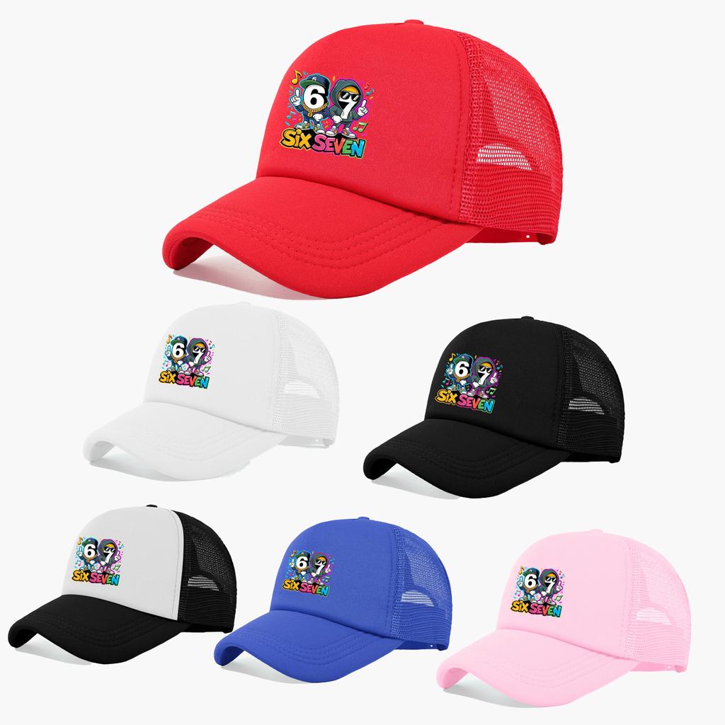 1PC American retro hip-hop 67 mesh hat | Breathable mesh, a must-have fashionable and cool youth for street skateboarders
