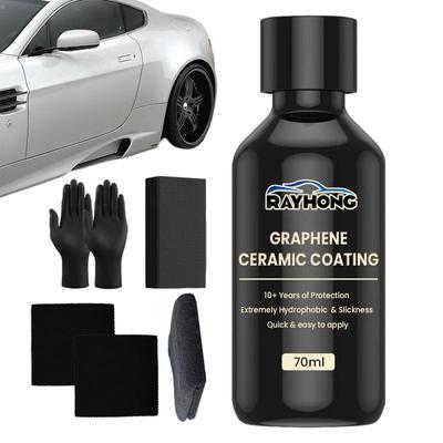 Graphene Ceramic Coating 70ml Advanced Car Protection Anti-Scratch High Gloss Hydrophobicity Supplies for Motorcycle Auto