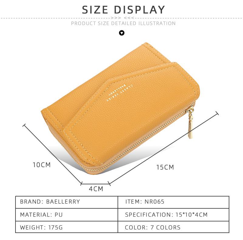 Versatile High-End Women's Cute Short Wallet with Card Slots & Zippered Coin Purse