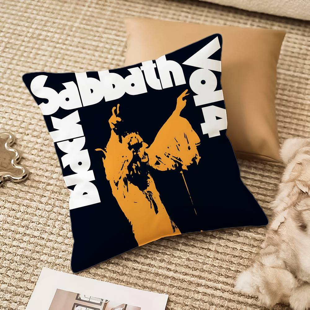 Band B-Black S-Sabbath Pillow Case Anti-dustmite Invisible Zipper Sofa Bed