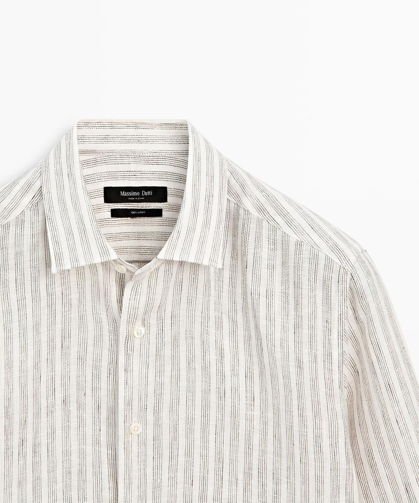 Masimodutti 100% Linen Regular Fit Striped Shirt