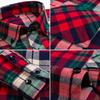 Herbst Dickes Flanellhemd Karomuster Hemden Standard-Passform Für Herren Langarm Reine Baumwolle Mode Einzelnes Aufgesetztes Taschendesign Jung