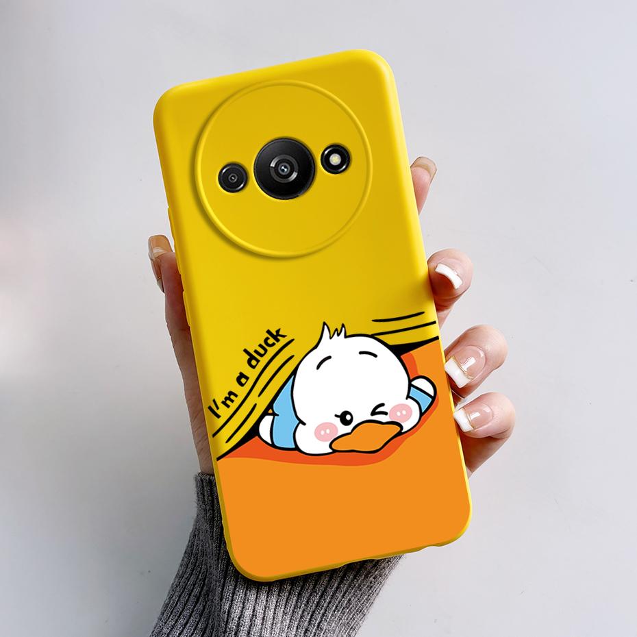 For Funda Redmi A3 Case Redmi A3 2024 Back Cover Stylish Painted Soft Silicone Phone Case for Xiaomi Redmi A3 A 3 RedmiA3 Bumper