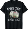 T-shirt Humoristique pour Camping en Plein Air, Style 'Trailer Trash' de Classe Supérieure, Tailles S-4XL