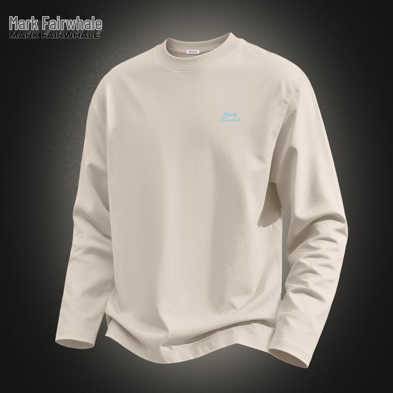 Mark Fairwhale Men's Long-Sleeve Pure Cotton Casual Crewneck T-Shirt