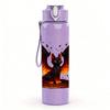 1PC Fiery Red Dragon Graphic 750ml Color Plastic Sports Water Bottle Leakproof Flip Straw Lid Suitable for Sports Office Home Use