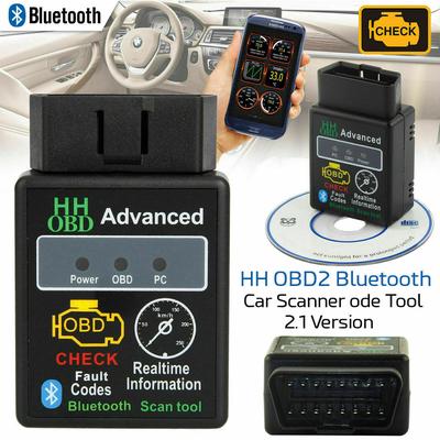 Super Mini ELM327 OBD2 Bluetooth Diagnostic Adapter Scanner Torque Fr Car Stereo