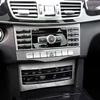 For Mercedes Benz E Class W212 2009-15 Car Accessories Console Air Condition CD Button Panel Frame Trim Aluminium Alloy Sticker