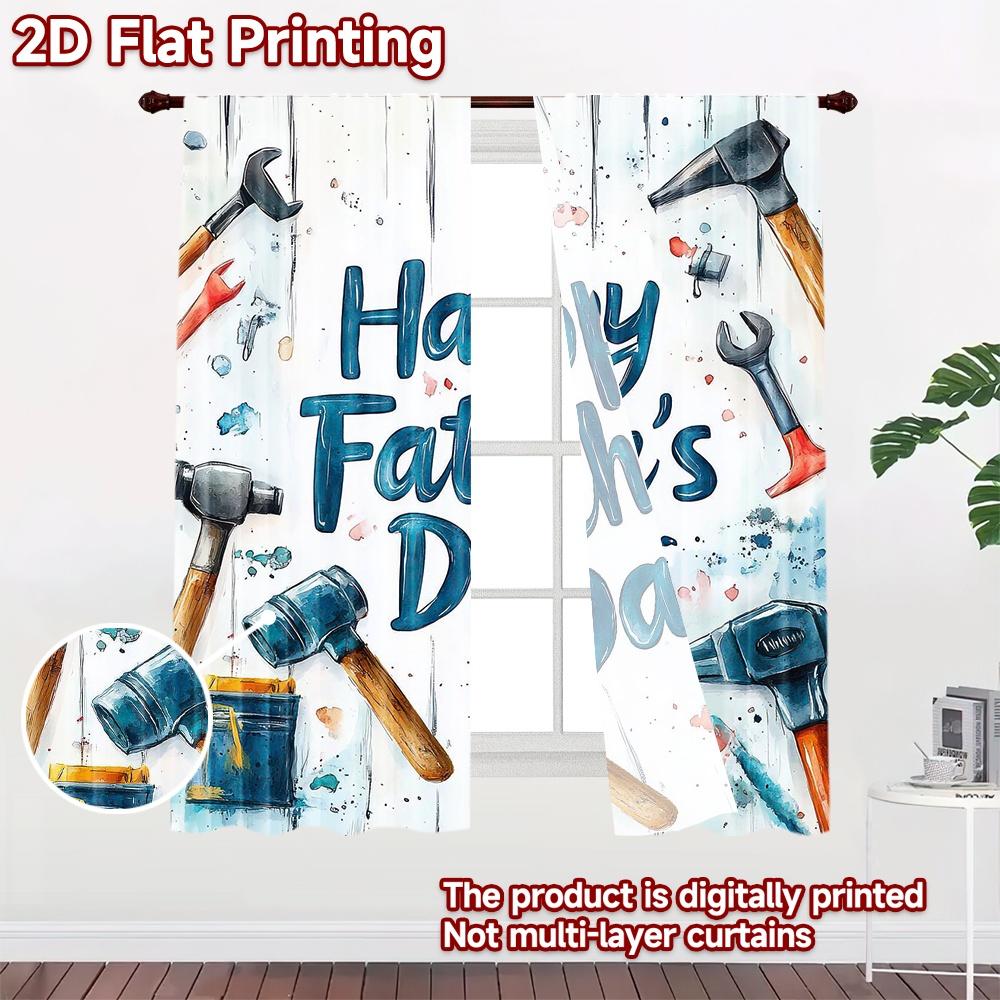 2D Flat Photography Backdrop Party Backdrop Father's Day Tools 100% Polyester Festive Wall Decor Use for Holiday Portraits
