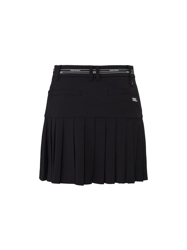 WIDEANGLE To Pro Pleated Hem Culottes L_Black