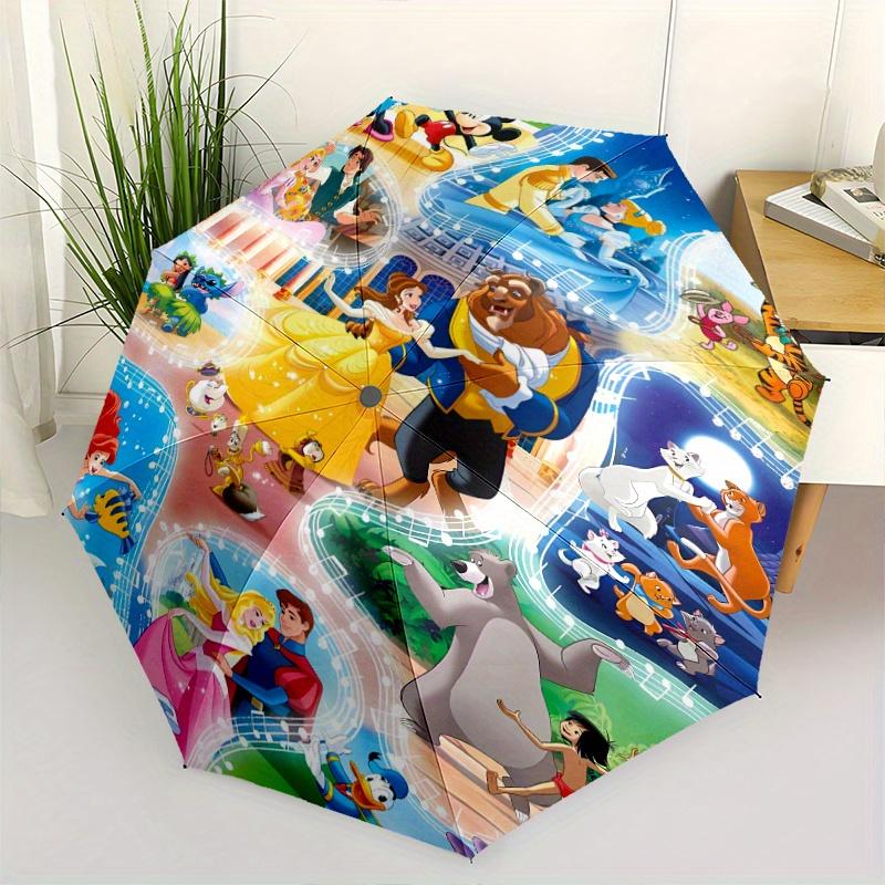 

Disney Dance Time Automatic Opening and Closing Umbrella - Lightweight 3-Fold Design, Suitable for Fans, Travel, Daily Use - Official Produc