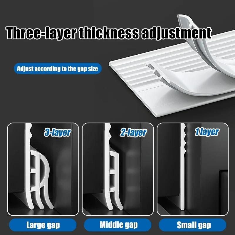 1PC 2m/78.74inch Anti-Cold Sliding Window Seal Strip Sound Insulation Self Adhesive Triple Windproof Door Under Adjustable Weath