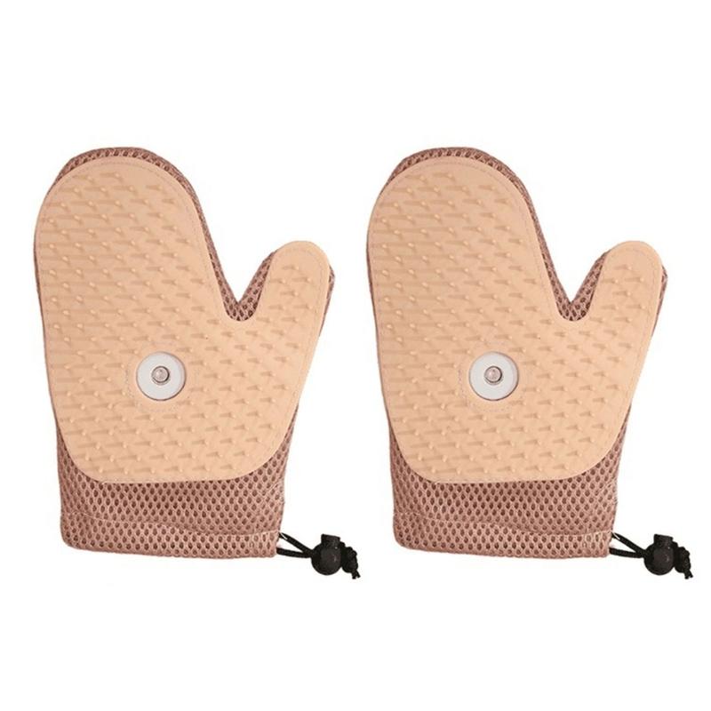 Ausbürsten-Handschuh für Haustiere mit Sprühfunktion Reduziert Statische Elektrizität Weiche Massage Sicheres Katzenhaarentfernungs-Werkzeug