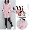 2026 Autumn/Winter Women's Plus Size Loose Patchwork Long Sleeve Solid Top Jacket