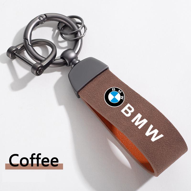 BAGJ1 Hot 2025 Matel Napped Leather Car Key Chain Fine Emblem Key Ring For BMW X1 X2 X3 X5 X4 X6 X7 G30 G20 G32 G11 G12 F40 F30 F20 F1