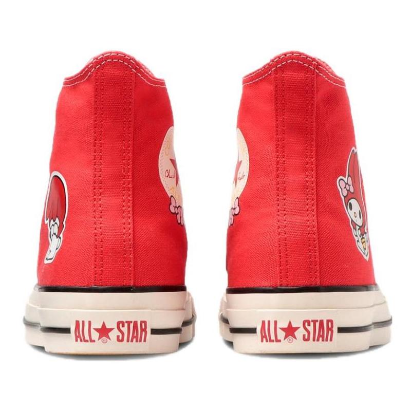 Sanrio X Converse All Star MY MELODY Cute Everyday Wear-resistant and Lightweight High Top Espadrilles Women's Red