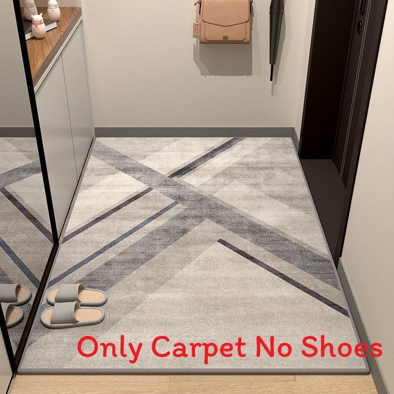 Modern Entryway Minimalist Doormat With Polyester Fiber For Home Decor Entrance