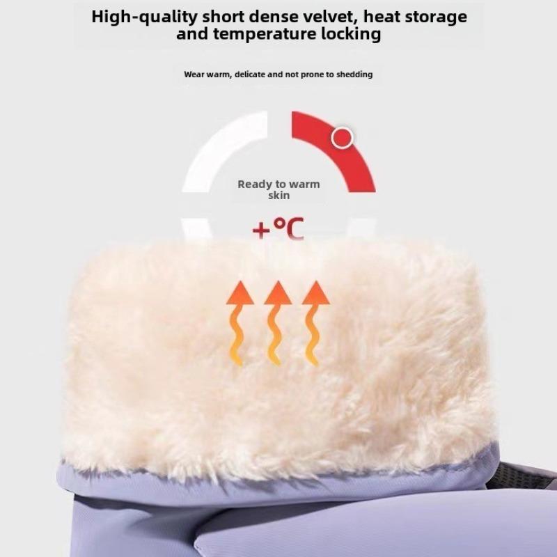 Ski Gloves for Men and Women in Winter New Cycling Style Warm and Plush Thick Windproof and Cold Proof Touch Screen