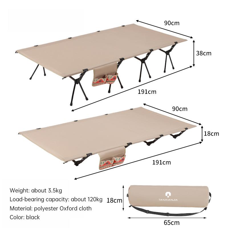 Upgrade 4 Rods Widen Folding Camping Cot Bed 80/90cm Portable Ultralight Outdoor Travel Sleeping Bed 1-2 Person Camp Folding Bed
