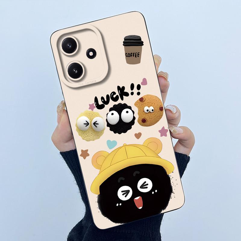 Phone Case For Xiaomi POCO M6PRO 5G Redmi Note 12R 5G Cute Panda Sweet Girls Cats Shockproof Silicone Back Cover For Redmi 12 5G