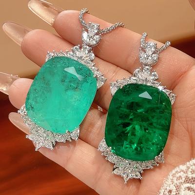 Huamei Schmuck Anhänger Halskette Rechteckiges Design High-End-Gefühl Damenartikel