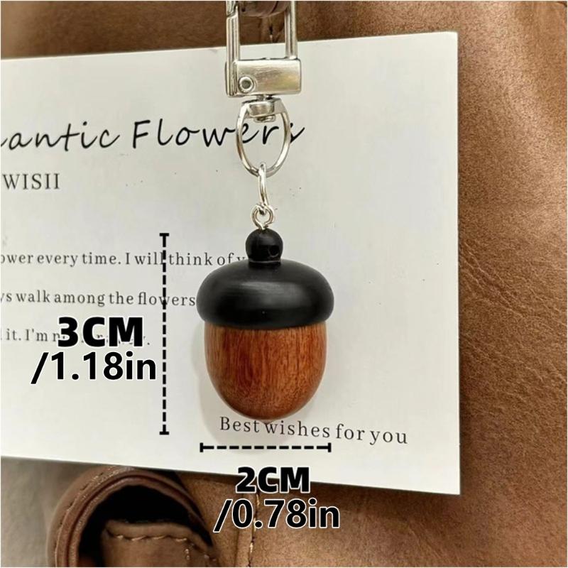 Practical Simulation Acorn Keychain Twist Open For Storing Keys Miniature Tools Bag Accessory Gift for Women