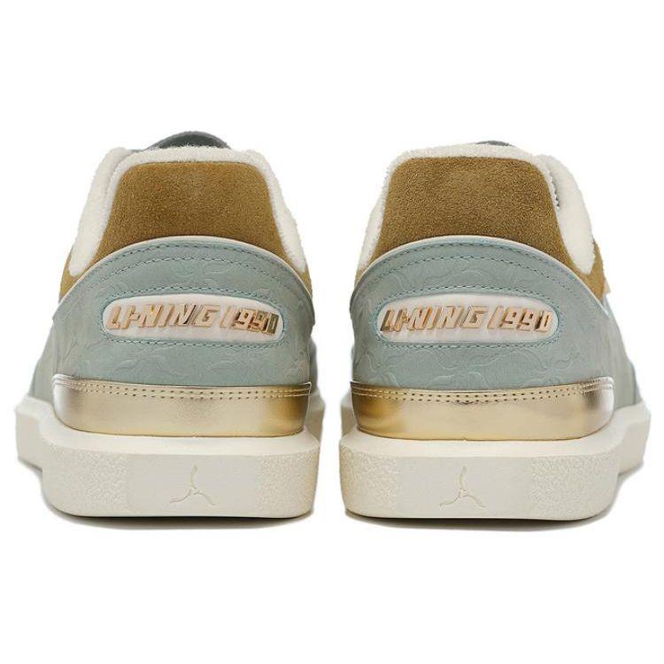 Li-Ning 1990 Cloud Dress Versatile Comfortable Simple Lightweight Durable Low-Top Skate Shoes Men Sneakers Jade-Smoke-Green Gray-Green ALHT087-1