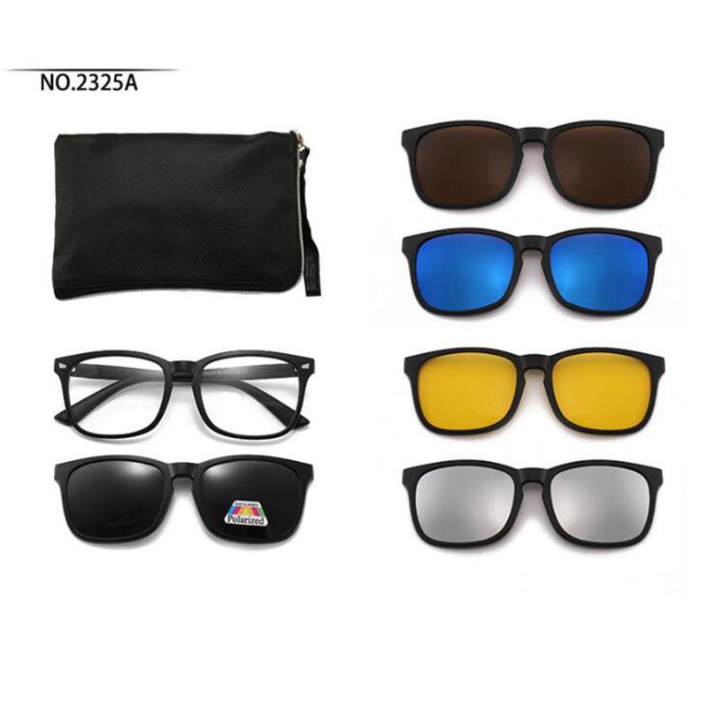 2325 Magnet Clip Rivets Frame Square Myopia Glasses 0 -0.5 -0.75 -1.0 -1.5 -2.0 -3.0 To -6.0