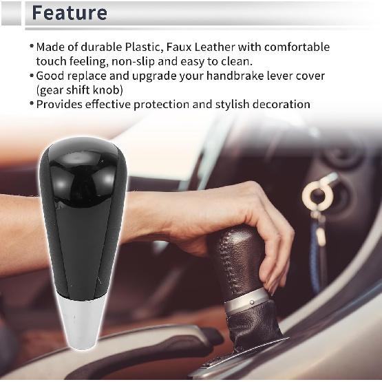 Automatic Gear Shift Knob for Toyota 4Runner 2006-2014 Plastic Faux Leather Automotive Gearbox Stick Shifter Lever Knob Black