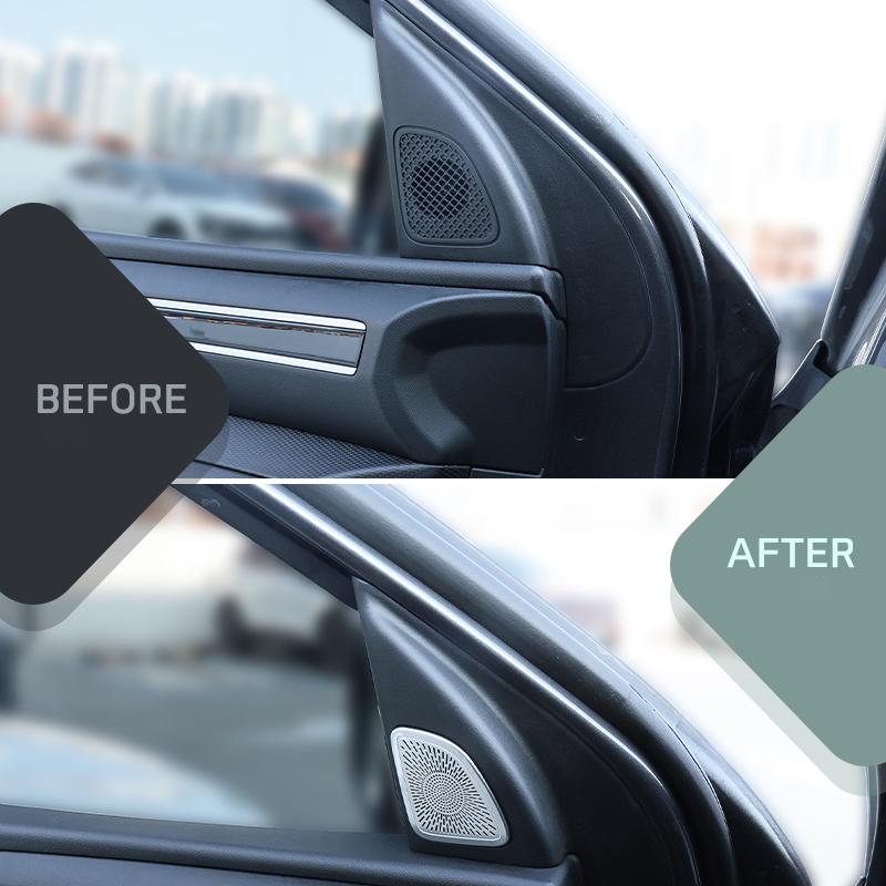 Interior Accessories For Hyundai Tucson NX4 -2026  Stainless Steel A-Pillar Audio Speaker Black Cover Trim LHD