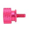 20PCs Set Hand Tighten Screws Aluminum Alloy Thumb Screws Anodic Oxidation Fasteners 6#-32 Teeth(Hot Pink )